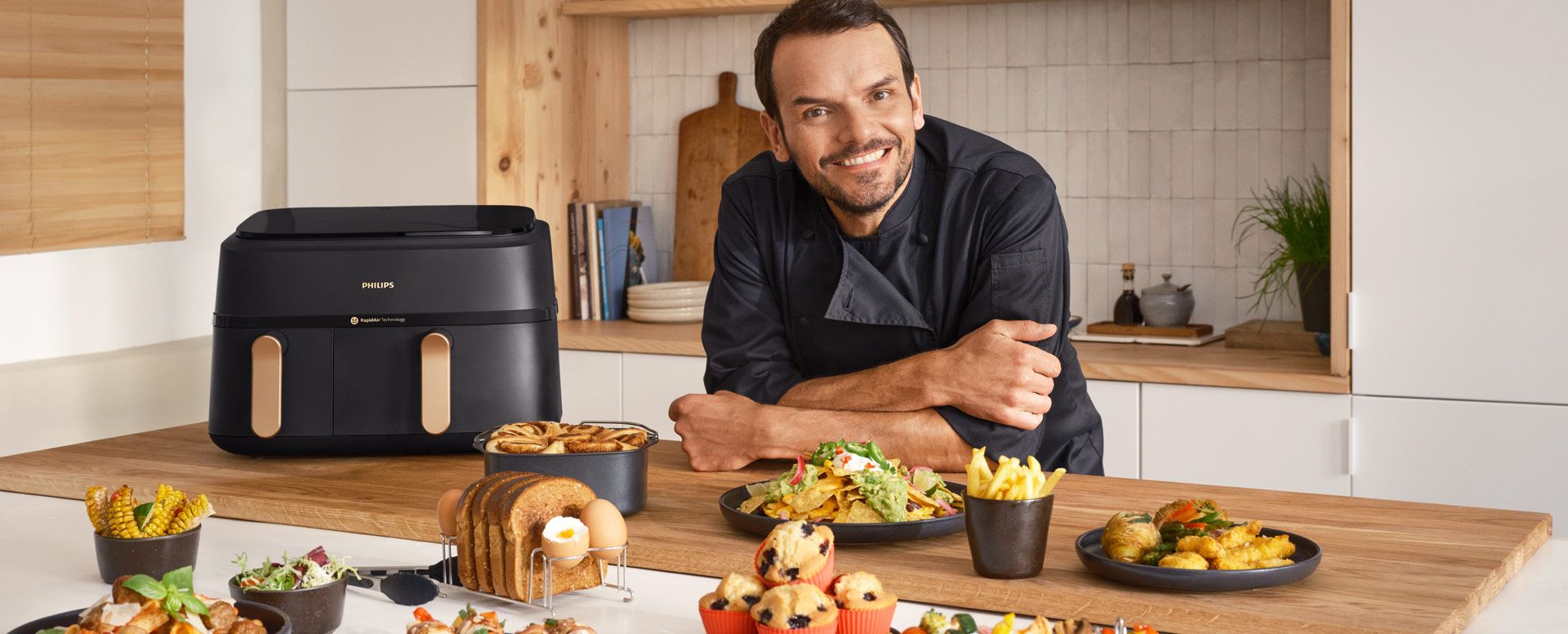Verschiedene Gerichte, die mit unseren Zubeh&ouml;rteilen im Airfryer zubereitet werden k&ouml;nnen