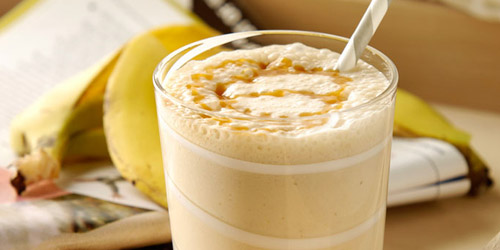 Bananen-Smoothie mit Karamell