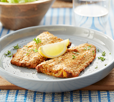 Panierte Fischfilets in der Hei&szlig;luftfritteuse