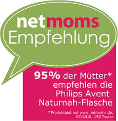 95% der M&uuml;tter empfehlen die Philips Avent Naturnah-Flasche