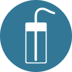 Symbol f&uuml;r integrierten herk&ouml;mmlichen Beh&auml;lter