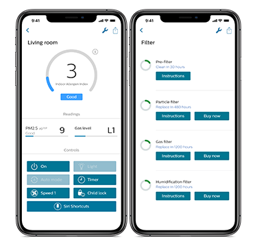 Steuern Sie Ihren Luftreiniger jederzeit und &uuml;berall