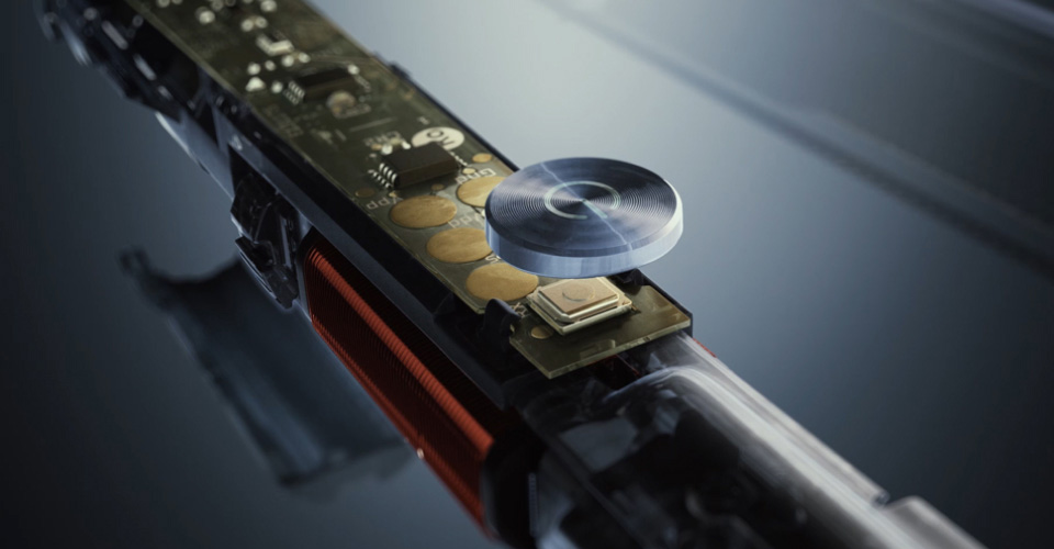 Nahaufnahme des mechanischen Innenlebens eines Philips Produkts, das f&uuml;r Nachhaltigkeit und eine lange Lebensdauer entwickelt wurde.