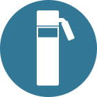 Symbol f&uuml;r integriertes Milchsystem "mit Schlauch"
